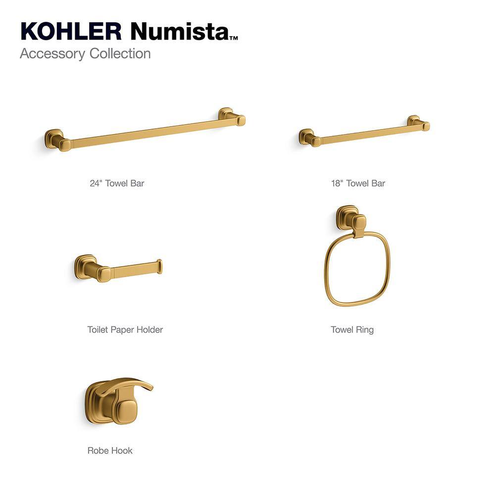 KOHLER Numista 18 in. Towel Bar in Vibrant Brushed Moderne Brass R30661-2MB