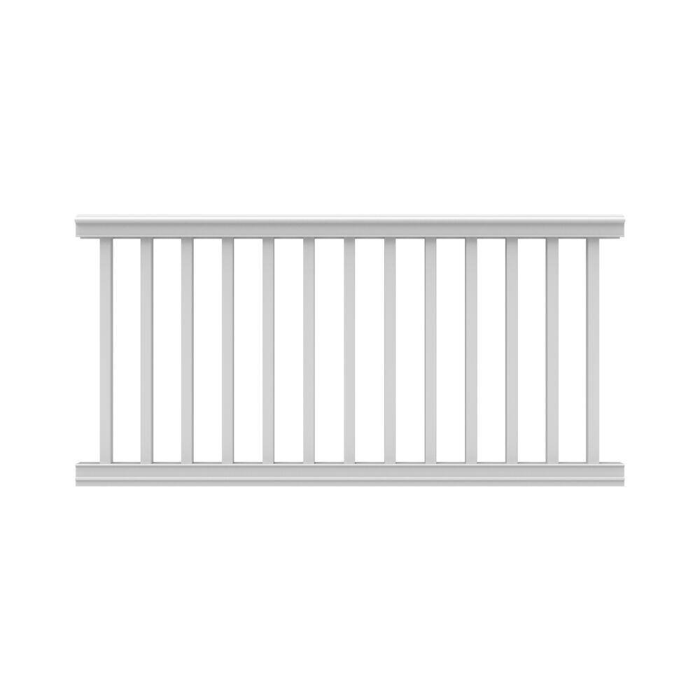 Barrette Outdoor Living Bella Premier Series 6 ft. x 36 in. White Vinyl Rail Kit with Square Balusters 73012442