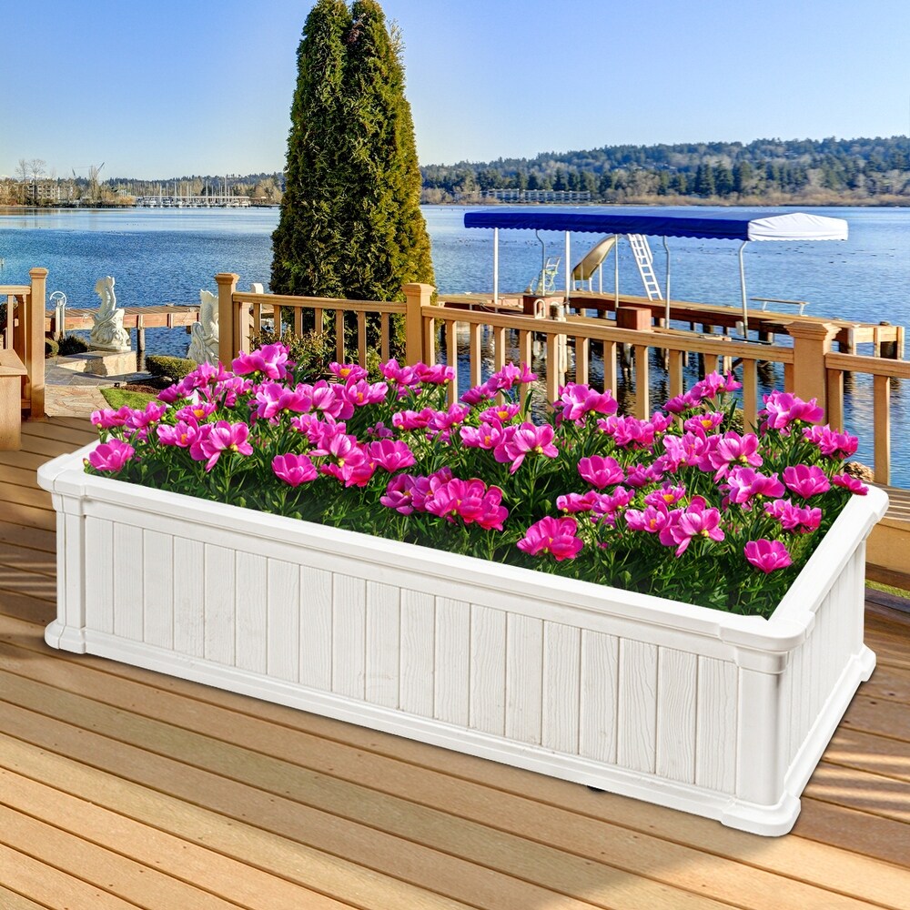 48''x24''Raised Garden Bed Rectangle Plant Box Planter Flower