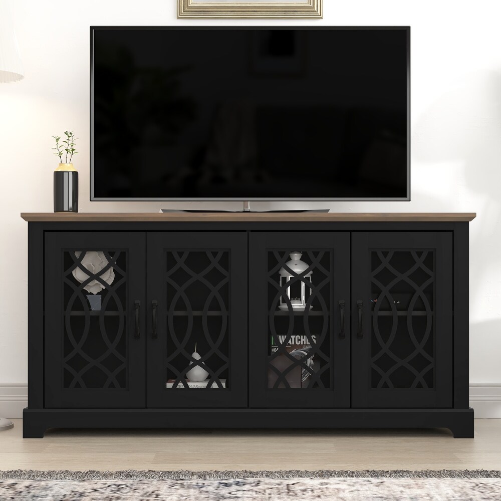 GALANO Raccon 59.1 in. Oak TV Stand for TVs up to 65 in.   59.1\