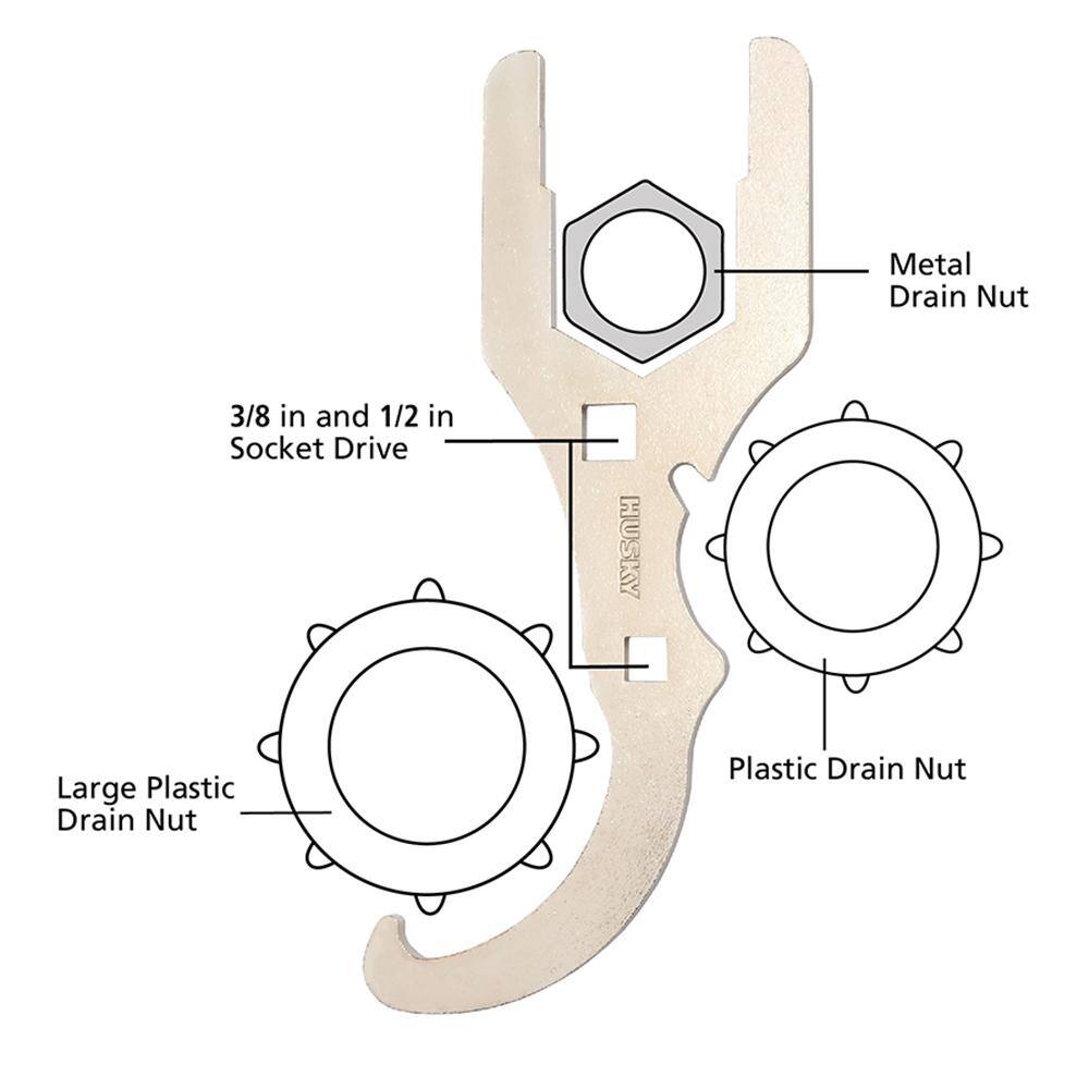 Husky 3-Way Plumbers Wrench 16PL0142