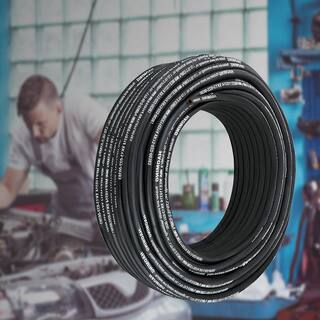 VEVOR Hydraulic Hose 328 ft. Rubber Hydraulic Hoses 38 in. 5000 PSI with 2 High-Tensile Steel Wire Braid 40 F to 250 F 00PSIHFSUMIYF3QDMV0