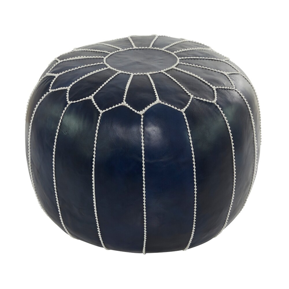 Leather Bohemian Pouf