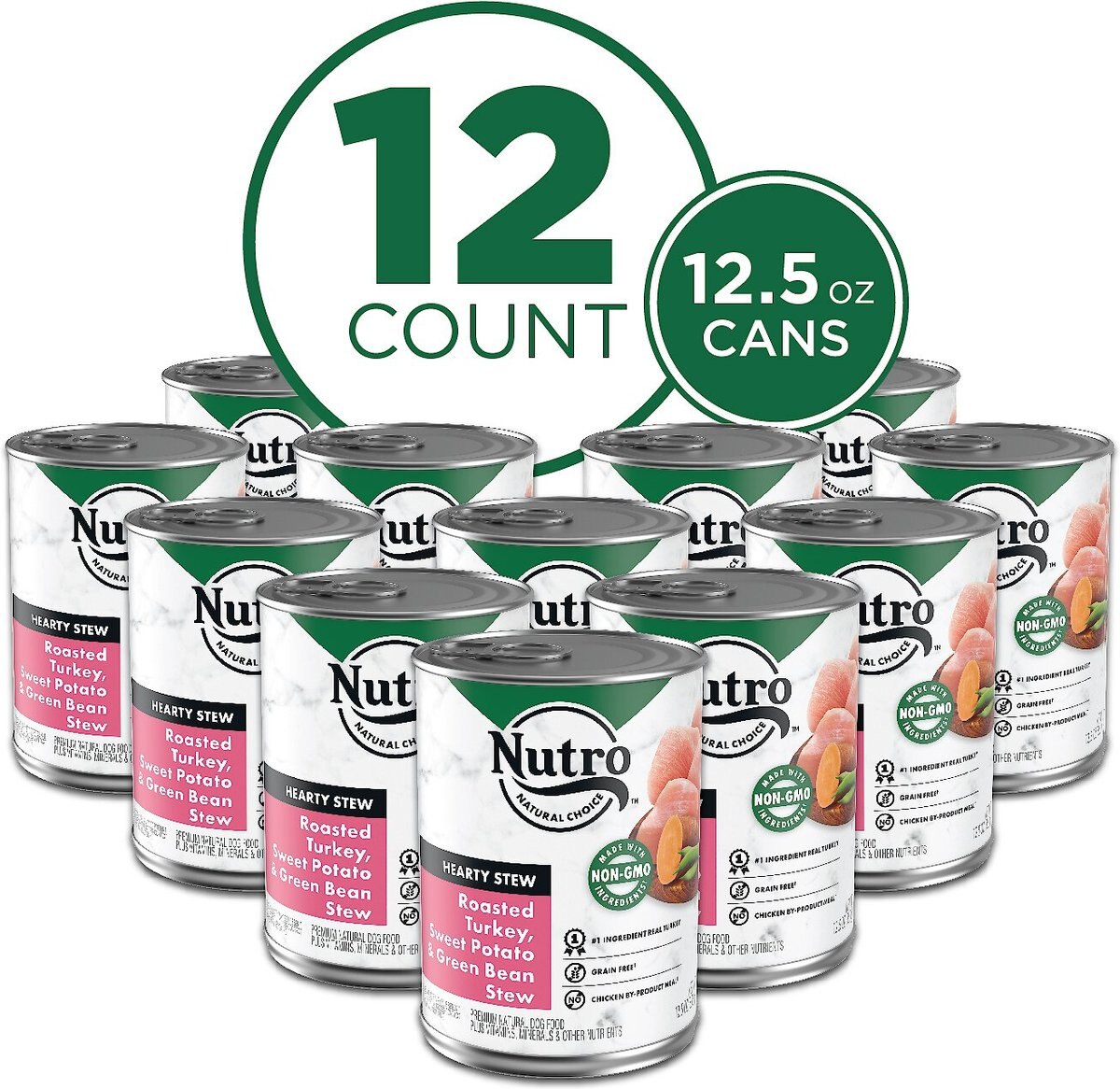 Nutro Hearty Stew Turkey， Sweet Potato and Green Bean Cuts in Gravy Canned Dog Food