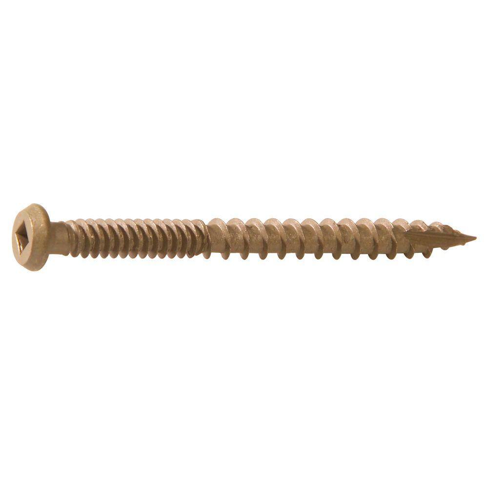 Grip-Rite #9 x 2-12 in. Coarse Brown Internal Square Star-Drive Composite Deck Screw (25 lb. Pack) N212CSBBK