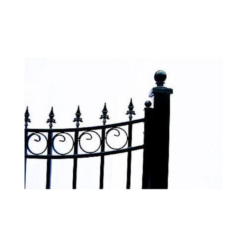 ALEKO Steel 4 ft. x 5 ft. Black Steel Pedestrian Fence Gate PGMOS-HD