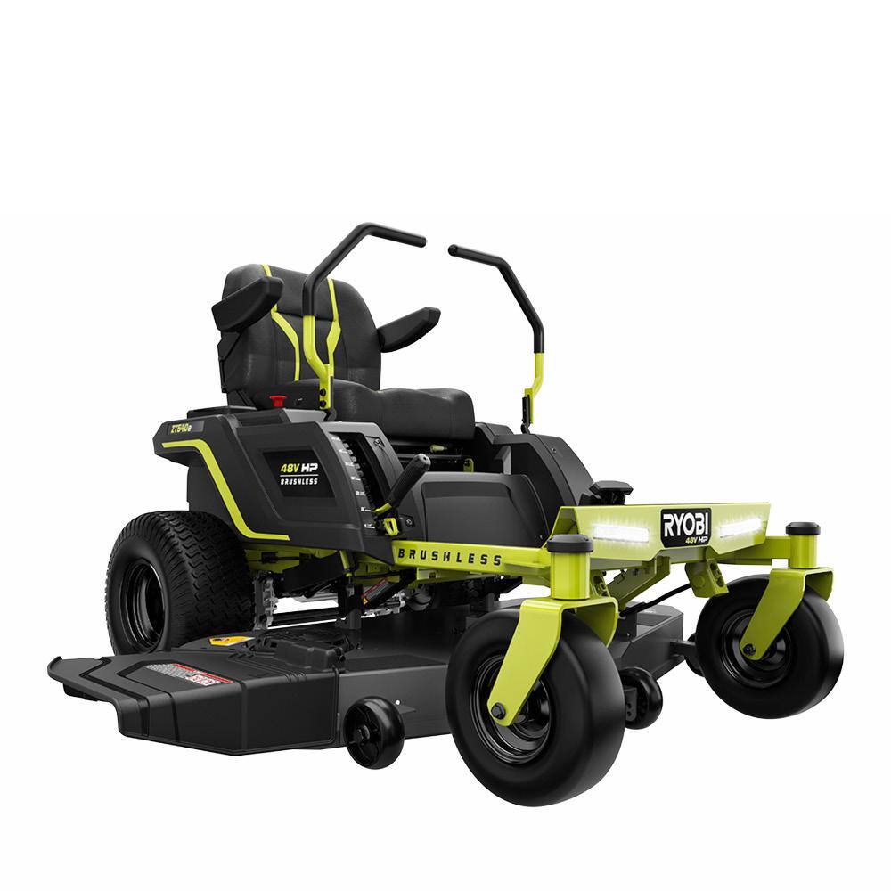 RYOBI 48V Brushless 54 in. 115 Ah Battery Electric Riding Zero Turn Mower RY48140