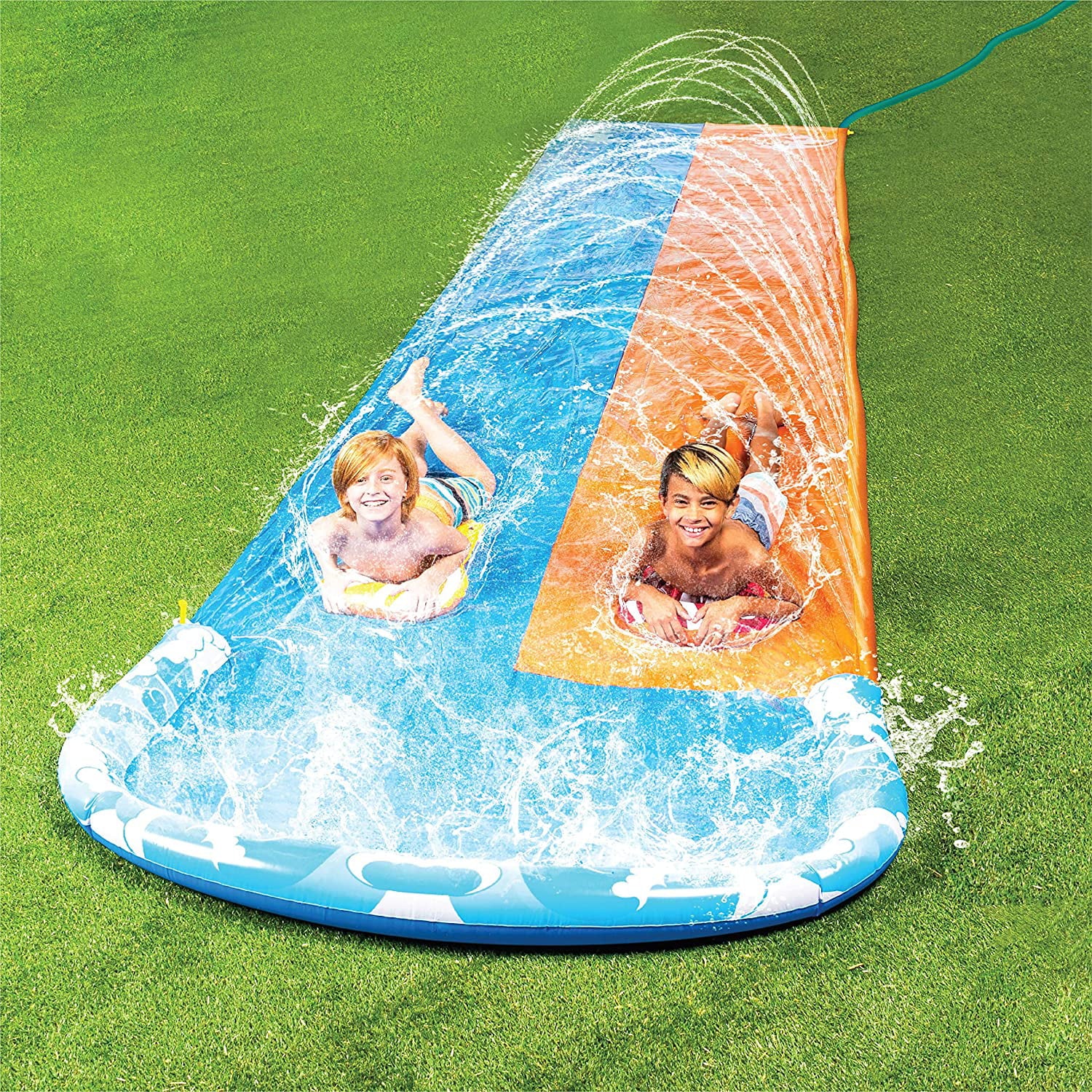 Lavinya 20ft Slip and Slide Water Slide with 2 Bodyboards With Long Sliding Water Toys For Children