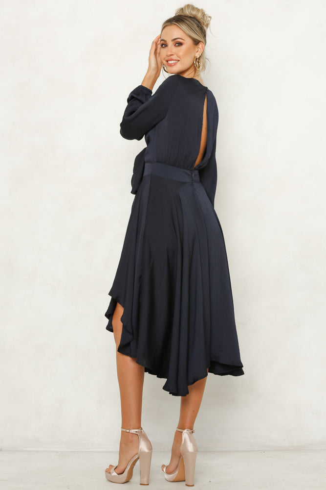 Nothing Without You Midi Dress Navy