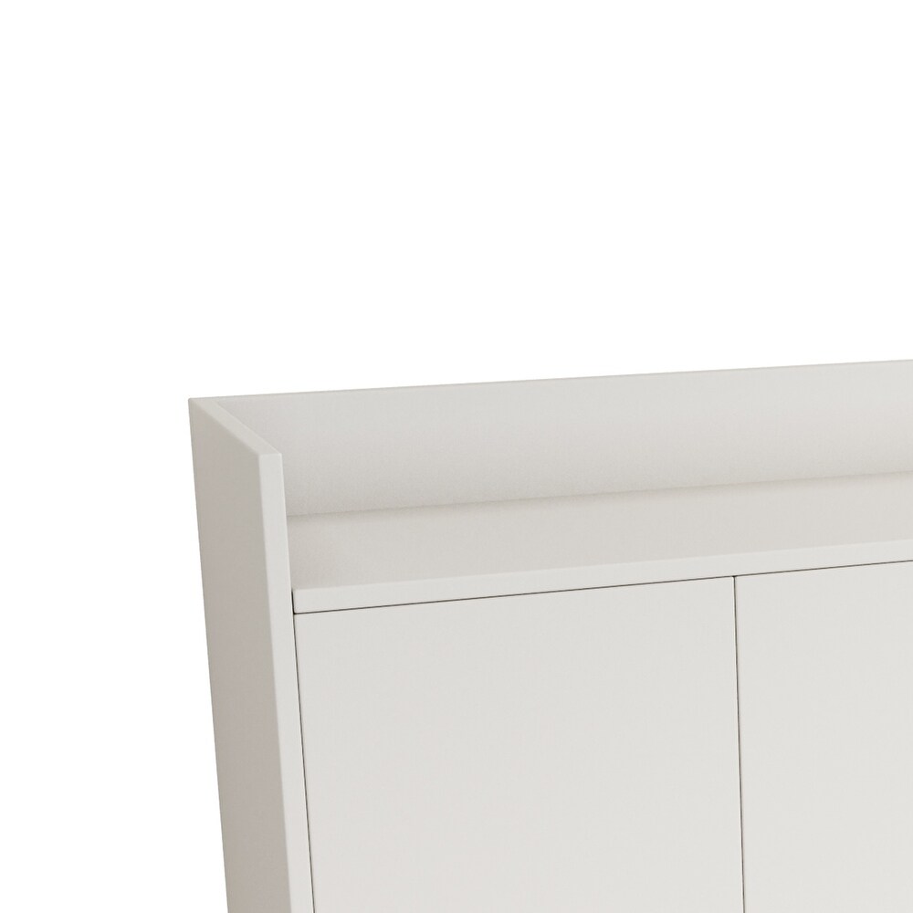 Storage Cabinet with Square Metal Legs and Particle Board Material