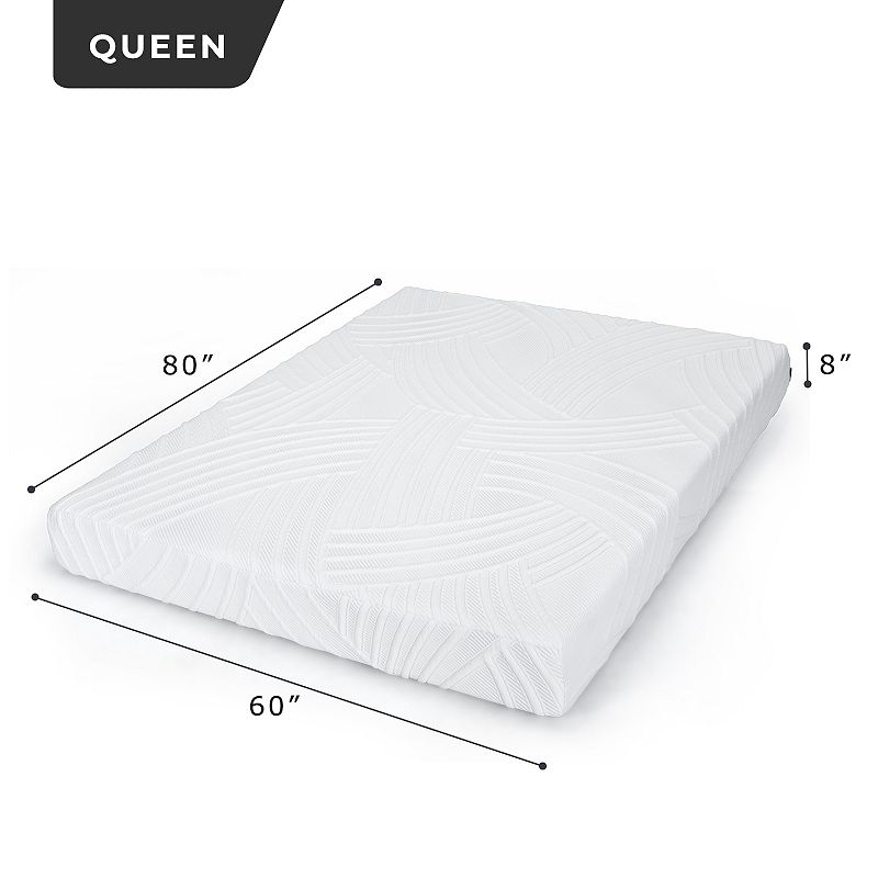 8 Inch Memory Foam Mattress with Poly Jacquard Fabric Cover