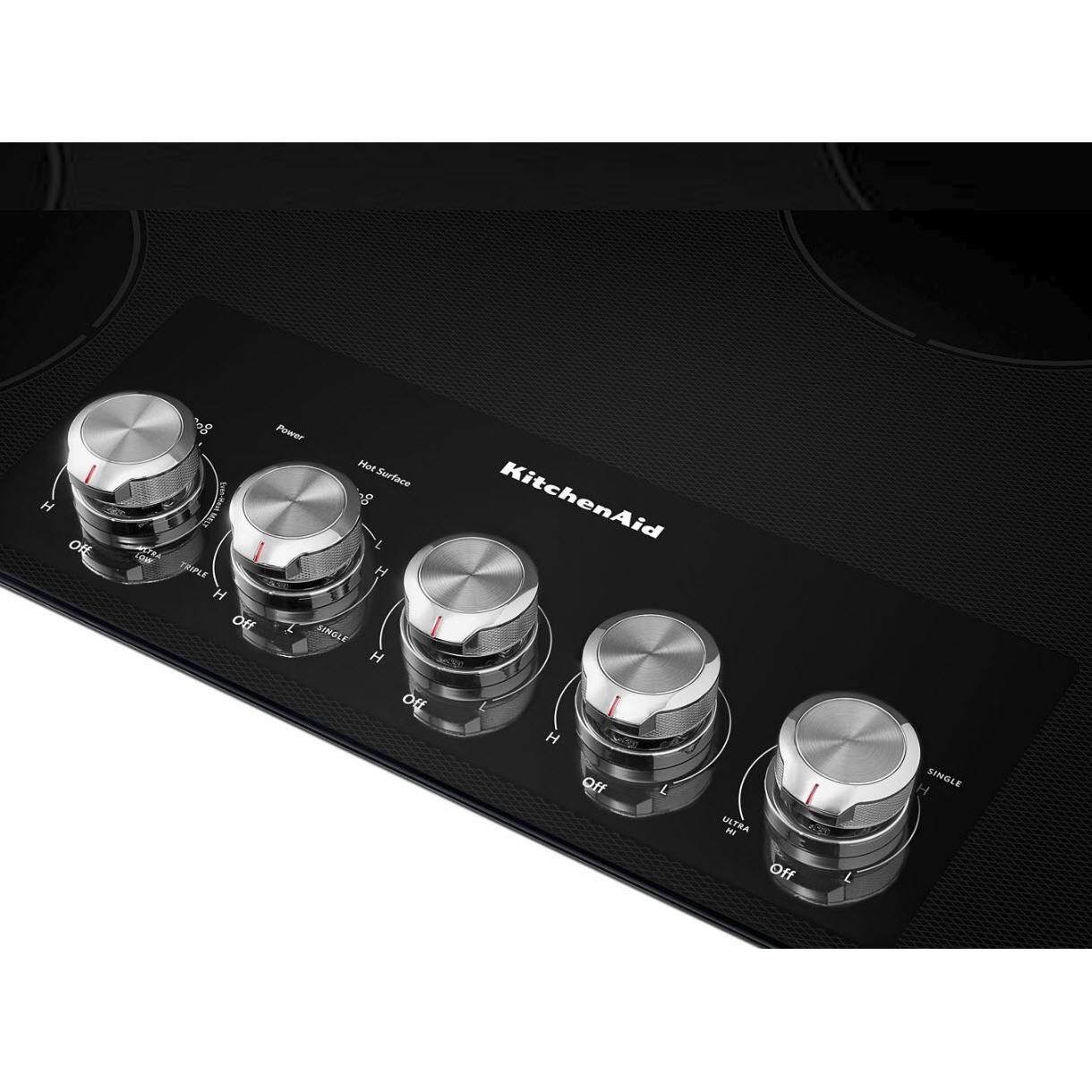 KitchenAid 36-inch Built-in Electric Cooktop with Even-Heat? Ultra Power? Element KCES556HBL