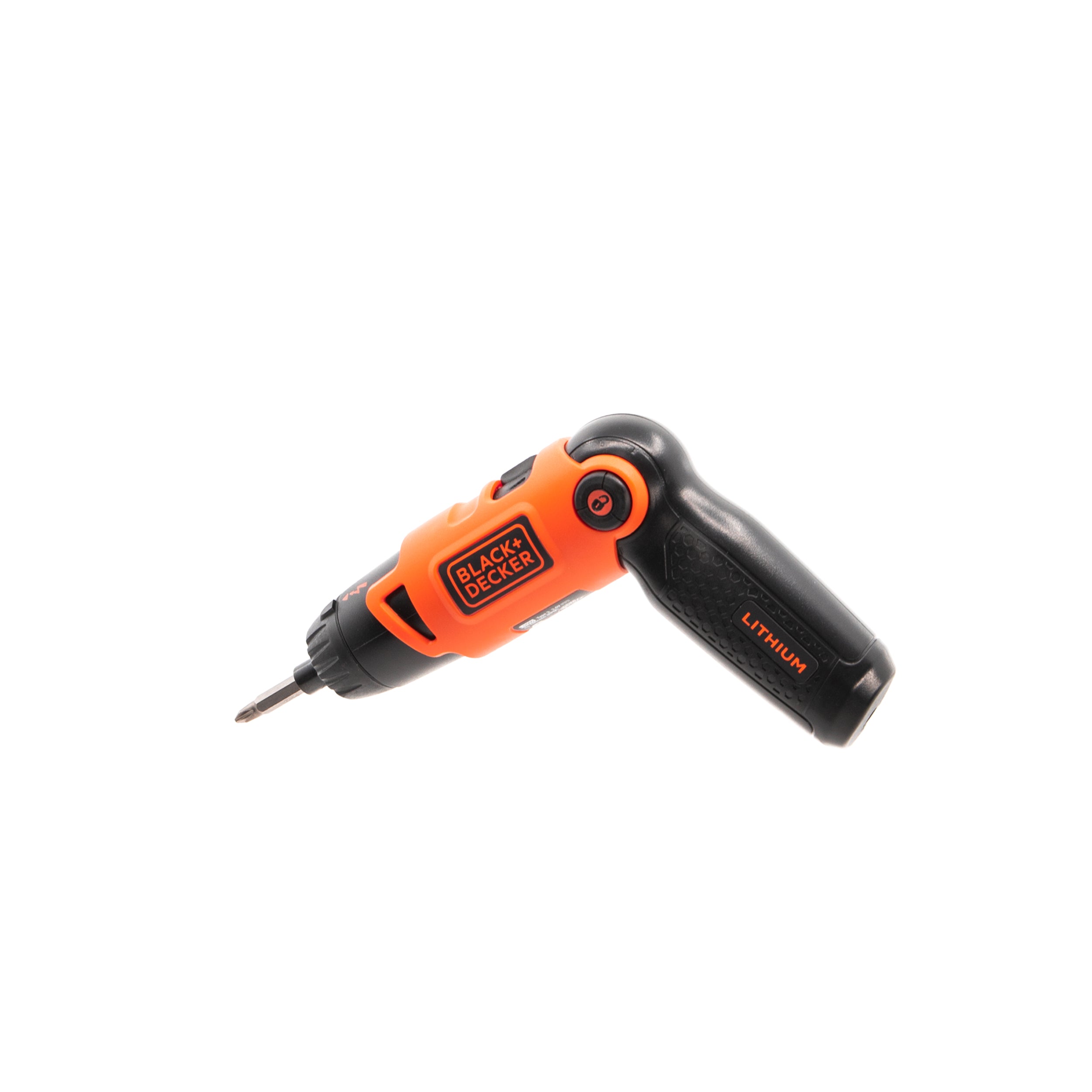 Cordless Screwdriver with Pivoting Handle, USB Charger and 2 Hex Shank Bits