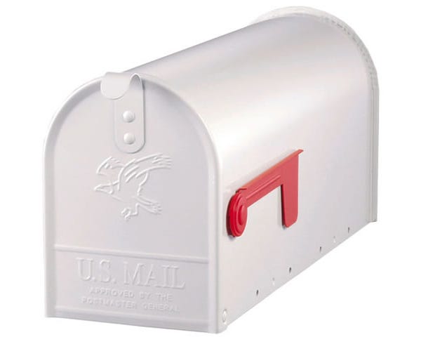 Solar Group T1 Steel White Rural Mailbox - E1100W00