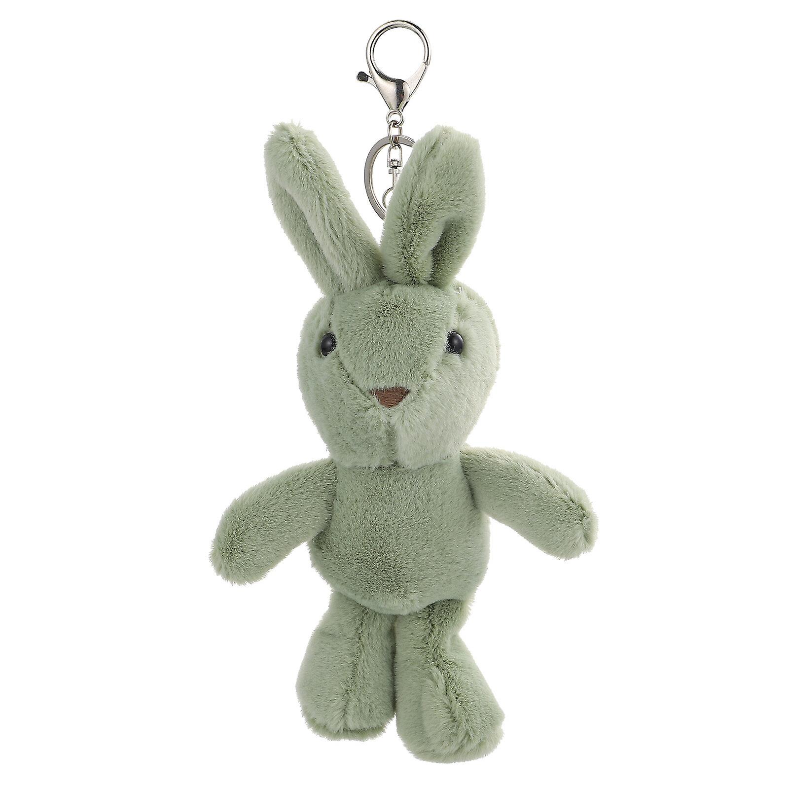 1pc Plush Rabbit Decorative Keychains Adorable Keyring Pendant Bag Pendants