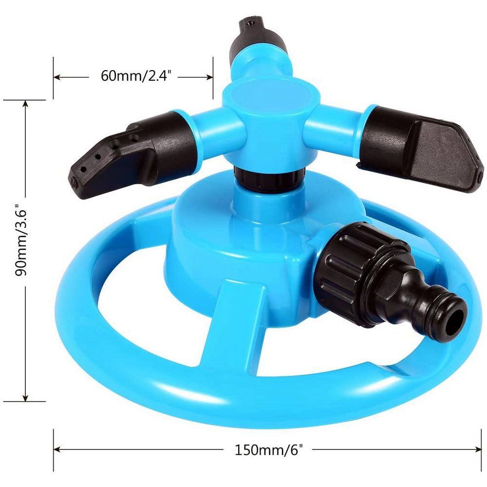 Lawn Sprinkler Automatic Garden Sprinkler 3000 Square Feet Coverage Rotates 360-Degrees B01H1VUN8Y