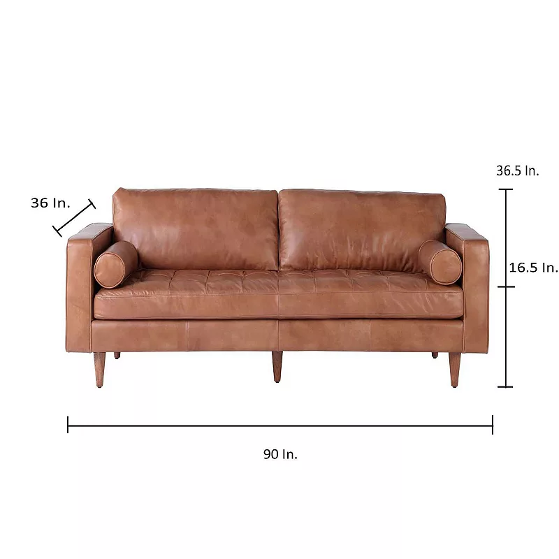 Roma Sofa， Cognac Leather