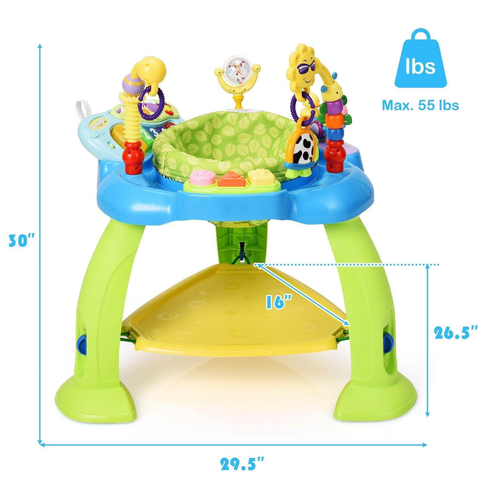 BABY JOY 2-in 1 Infant Activity Center, Baby Jumper w/360-Degree Rotating Seat