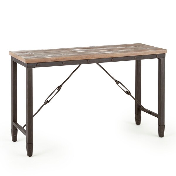 Carbon Loft Gatling Industrial Style Wood and Metal Sofa Table