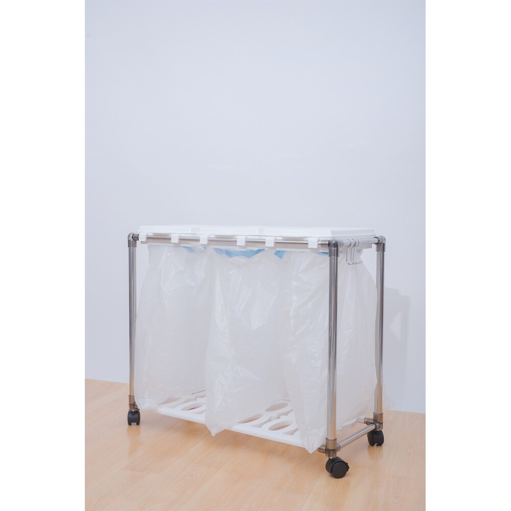 Organize It  3 Compartment Recycling Trash Can