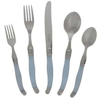 French Home Laguiole 20-Piece Stainless SteelIce Blue Flatware Set (Service for 4) LG124