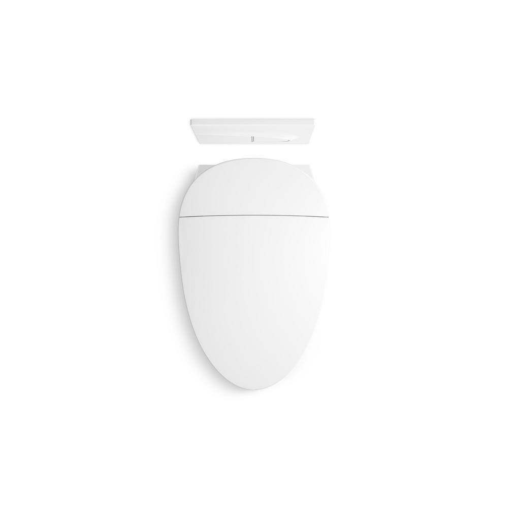 KOHLER Veil Intelligent 1-Piece 0.81.6 GPF Dual Flush Elongated Toilet in White K-76395-0