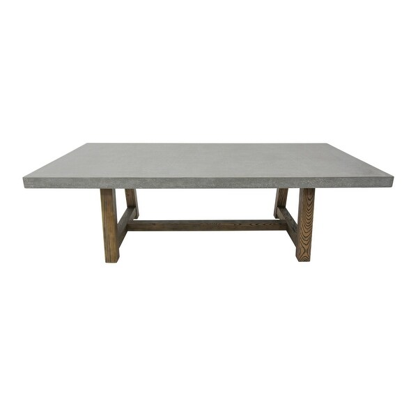 Elementi Home Seine Concrete 95‘’ Dining Table Rectangle，Modern Minimalist，Patio，Living room，Indoor and Outdoor