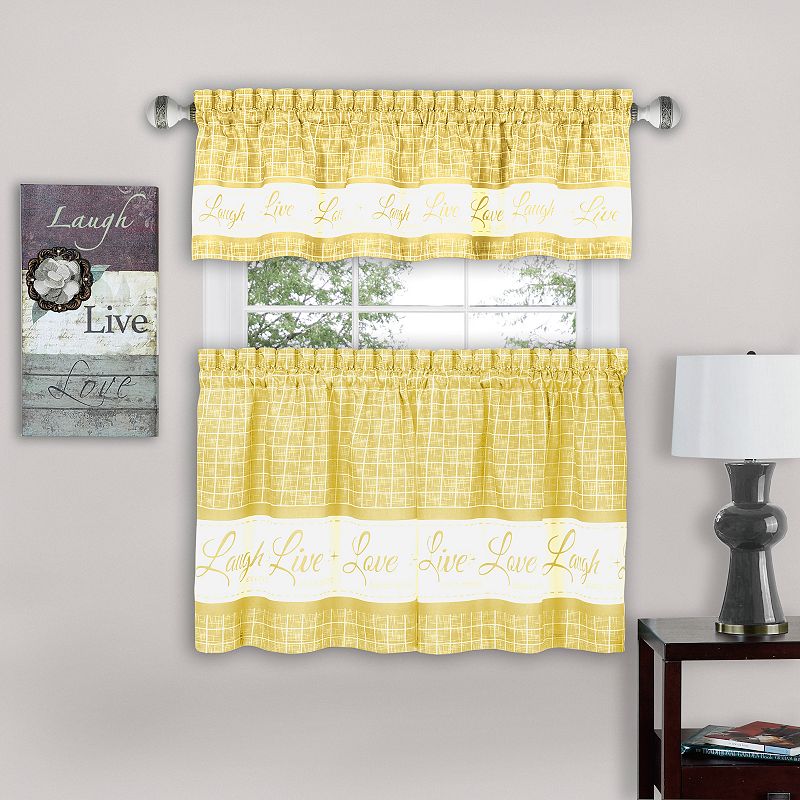 Live， Love， Laugh Window Curtain Tier Pair and Valance