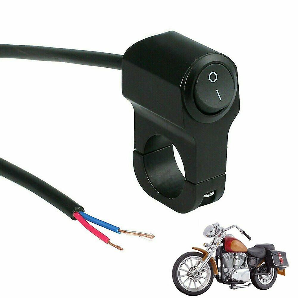 Motorcycle Alloy Handlebar Headlight Fog Spot Light On/off Kit Switch Motorbike