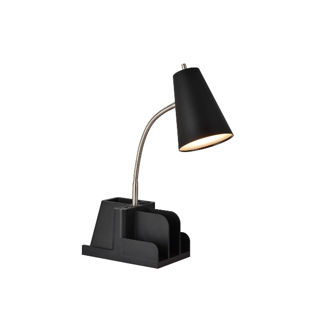 Organizer Task Lamp Black includes Led Light Bulb