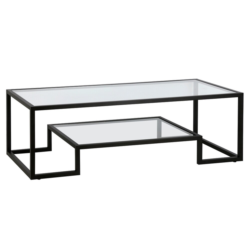 Artemis Contemporary Metal and Glass Coffee Table