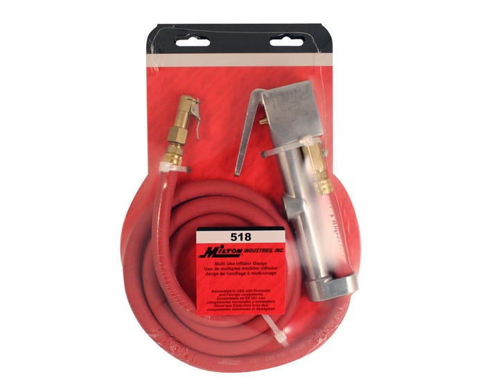 Milton 5 ft Multi-Use Inflator Gage w/ Easy-On Grip Chuck 518