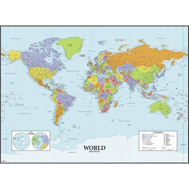 Dry Erase Map Of The World Peel And Stick Giant Wall Decal Roommates