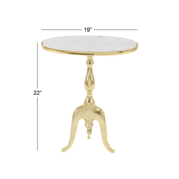 Traditional Marble Accent Table Gold Olivia amp May