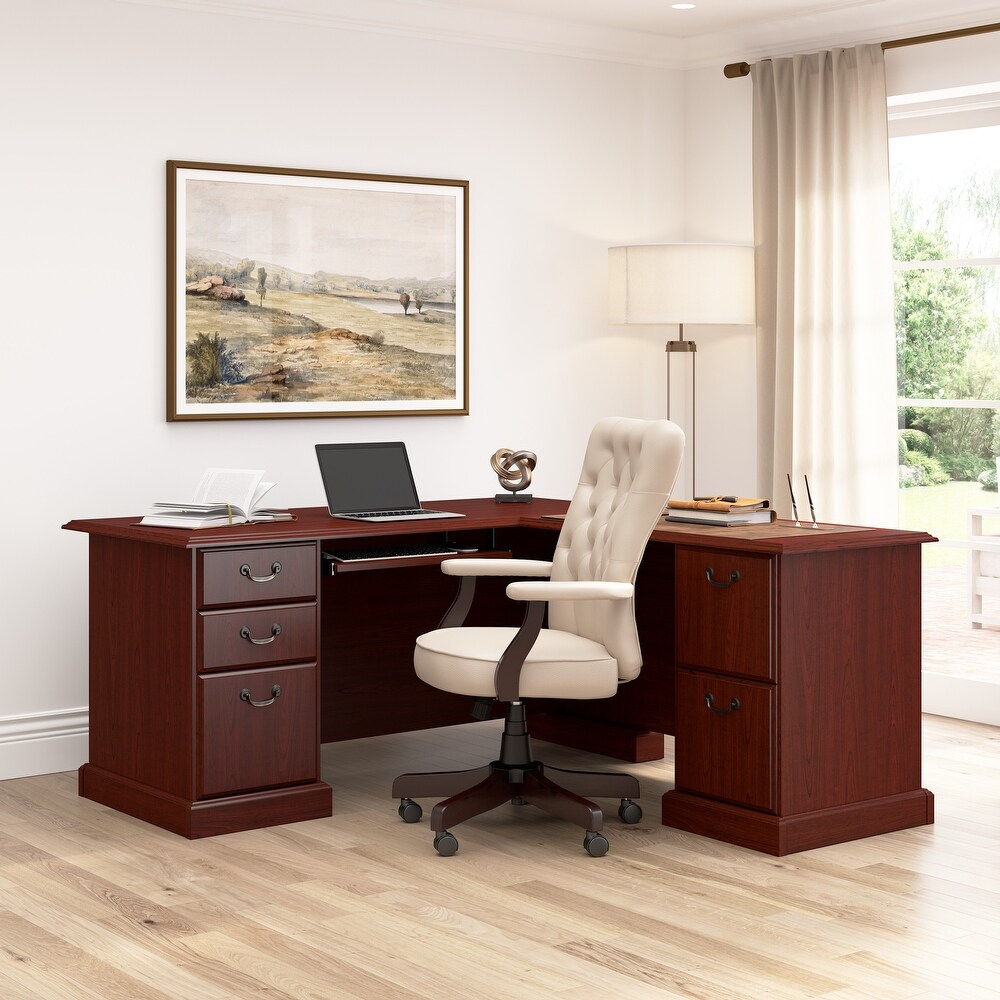 Arlington L Shaped Desk with Drawers Bush Business Furniture