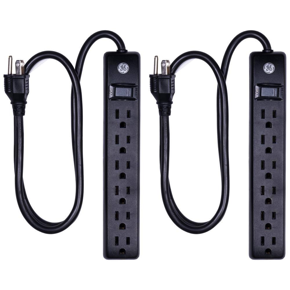 GE 6-Outlet Standard Surge Protector (2-Pack) 83969