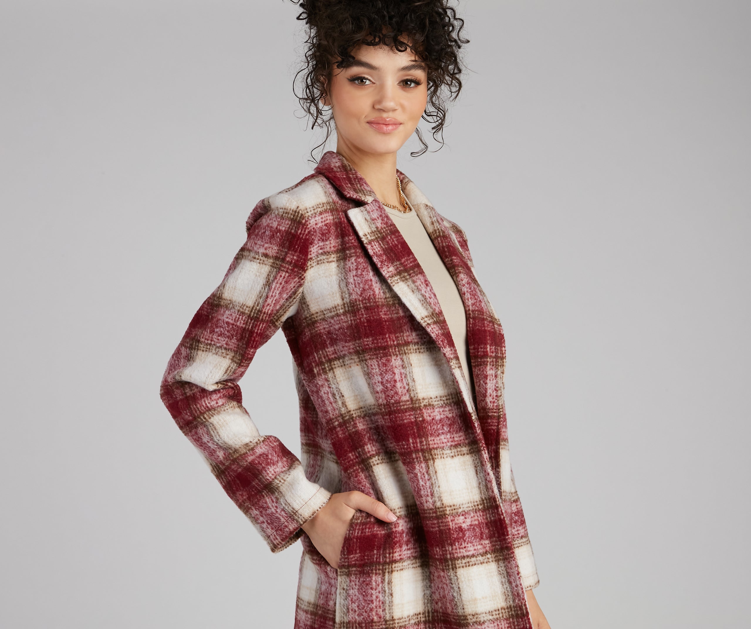 Major Chic Faux Wool Coat