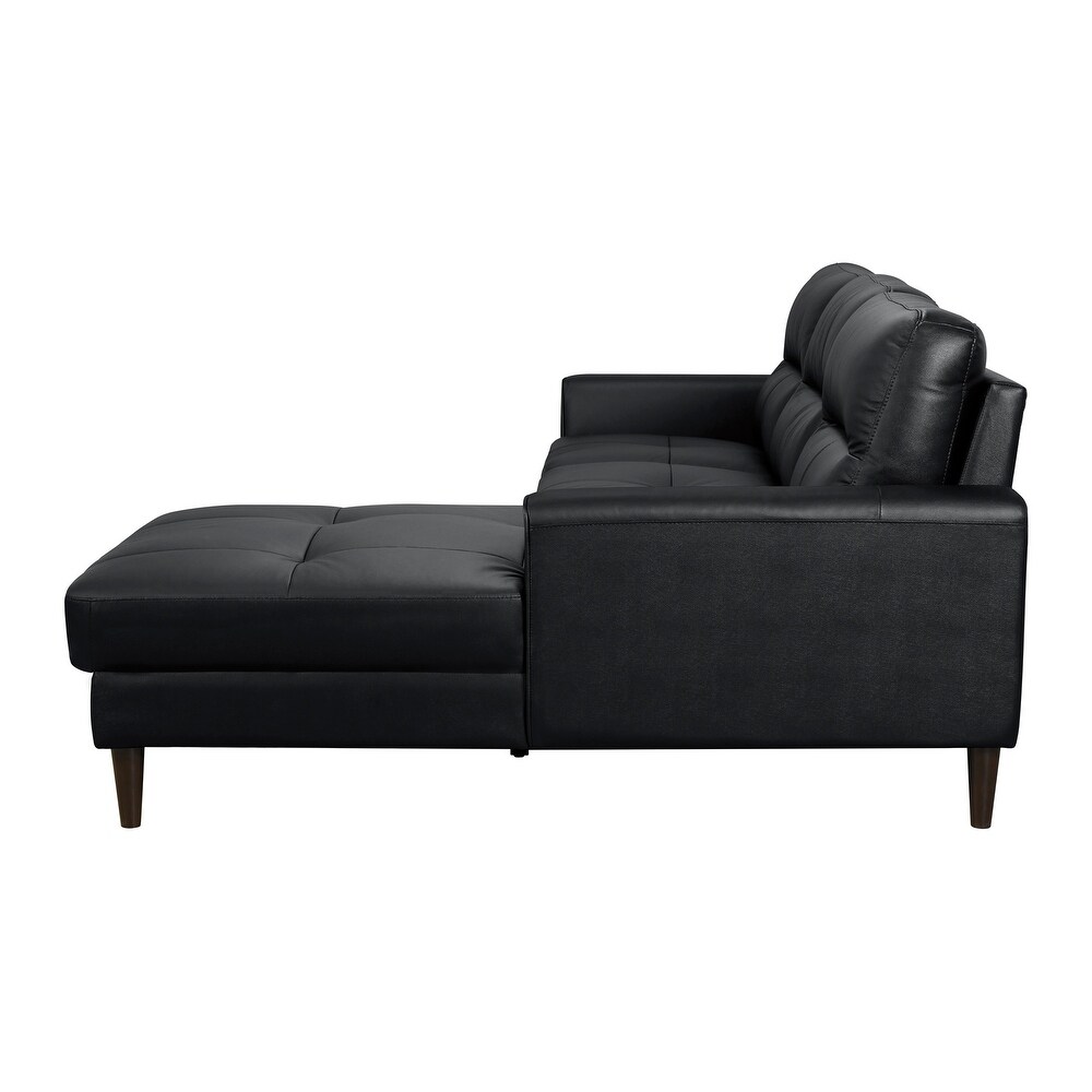Dakota Leather Match Living Room 2 Piece Sectional with Right Chaise