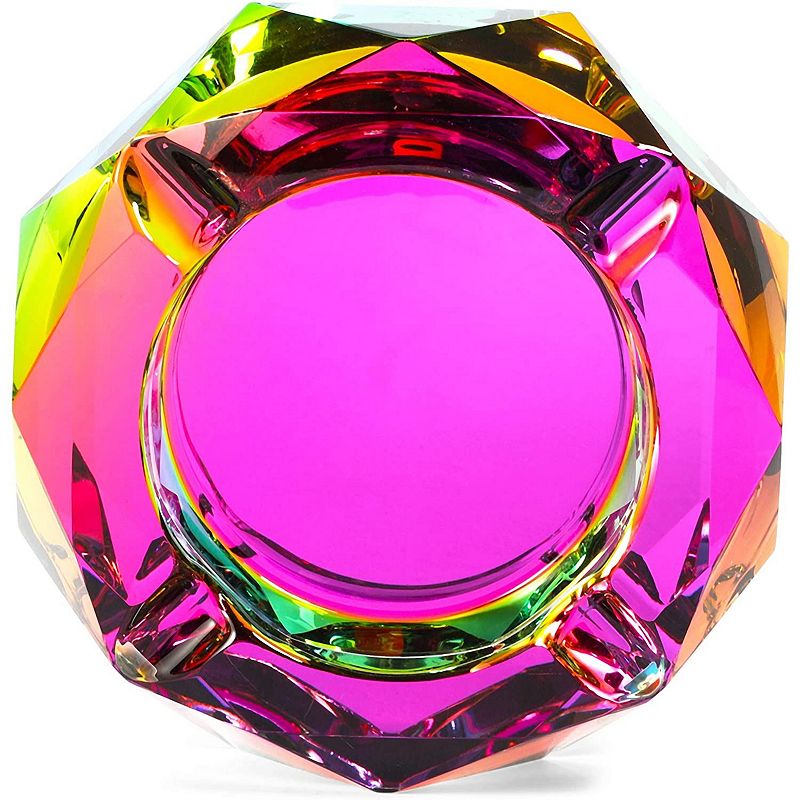 Rainbow Crystal Ashtray (5 Inches)