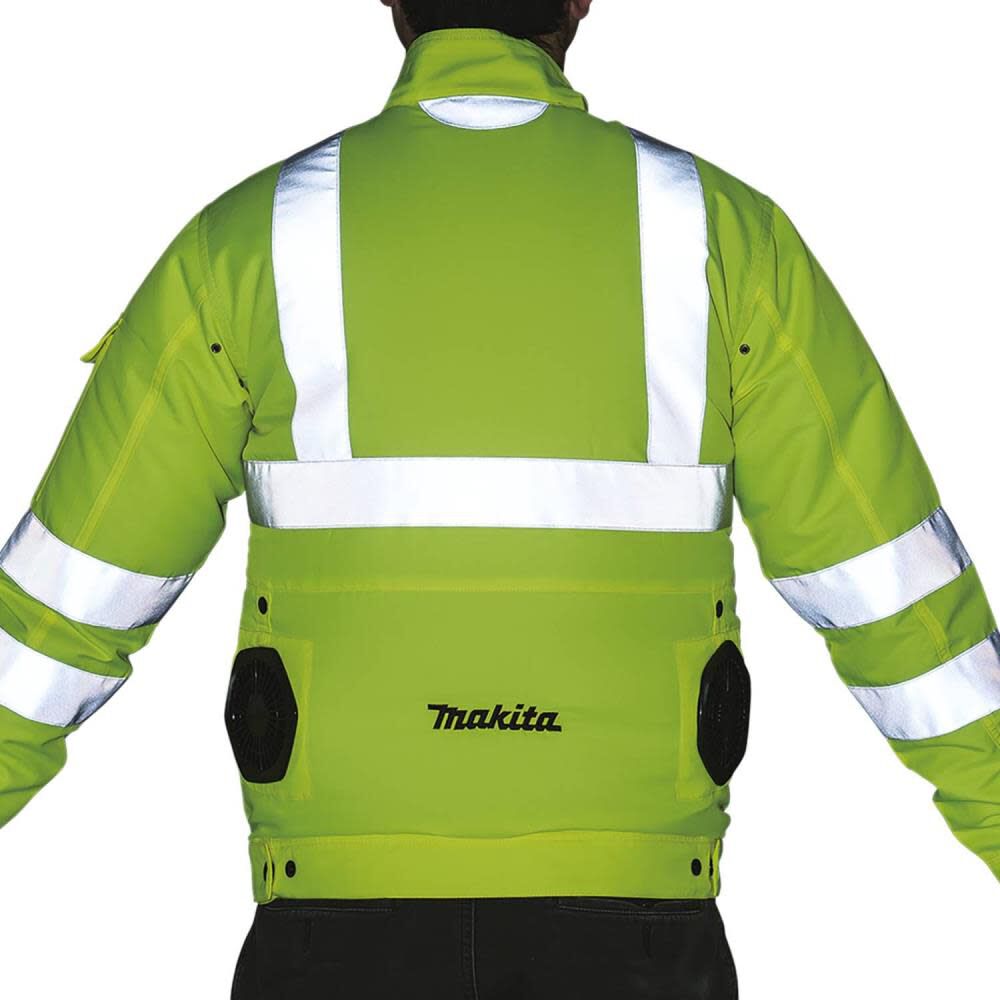 Makita 18V LXT Lithium-Ion Cordless High Visibility Fan Jacket Jacket Only (3XL) DFJ214Z3XL from Makita