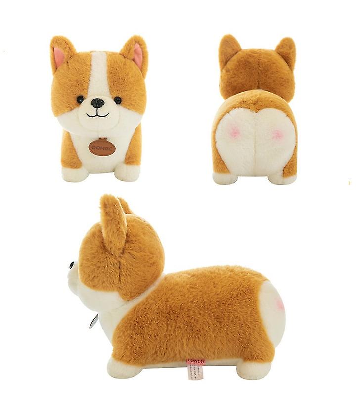 Corgi Dog Plush Pillow，cute Corgi Stuffed Animal Toy Doll Gifts For Valentine，christmas (brown)