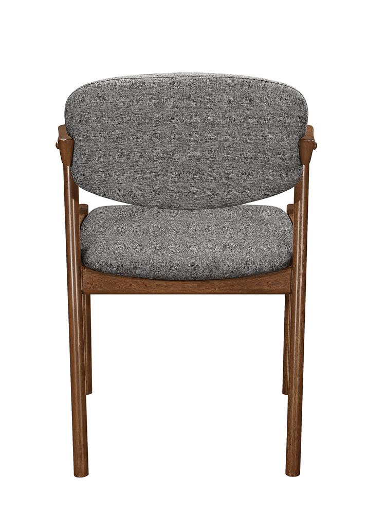 Malone Dining Side Chairs Grey and Dark Walnut (Set of 2)