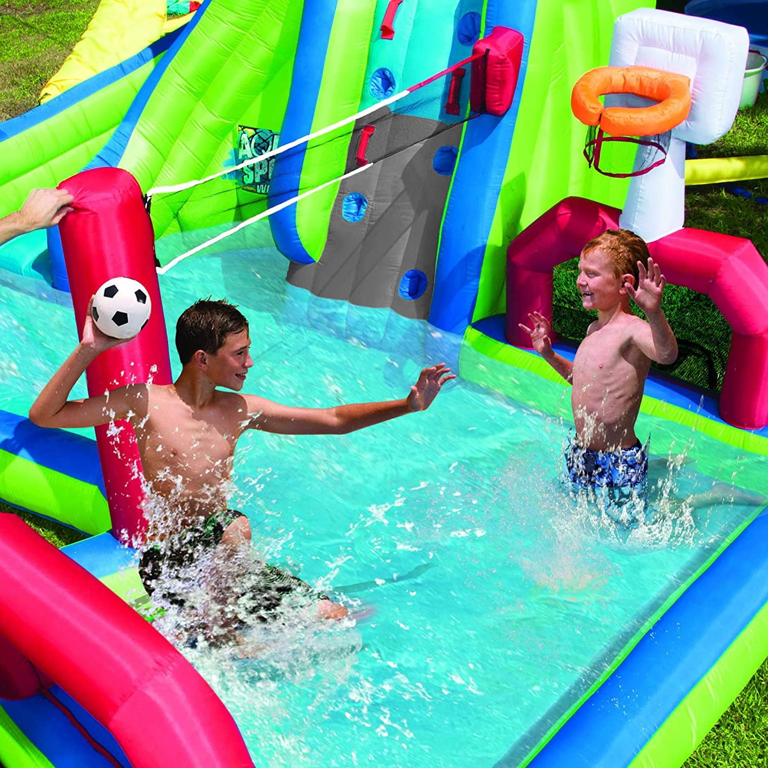 Banzai Sports 3-in-1 Inflatable Duratech Bouncer Water Slide, Ages 5 to 12