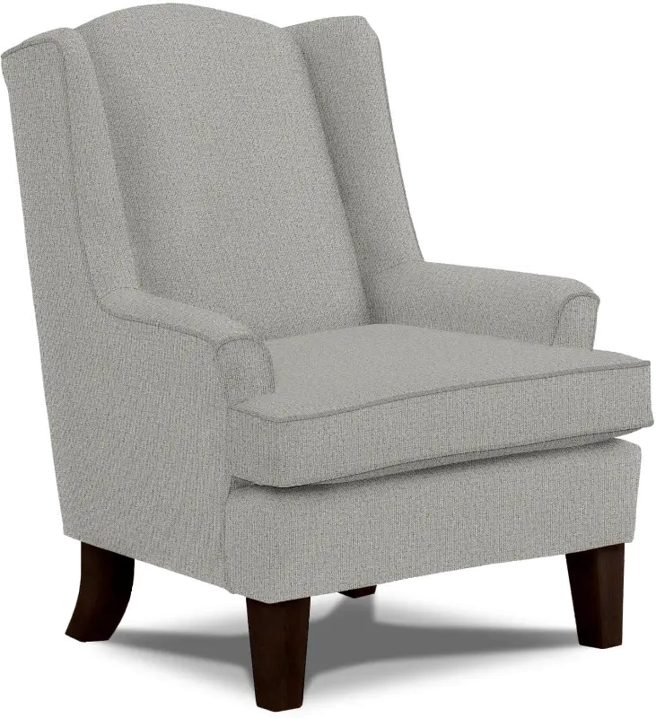 Andrea Classic Light Gray Upholstered Wingback Chair