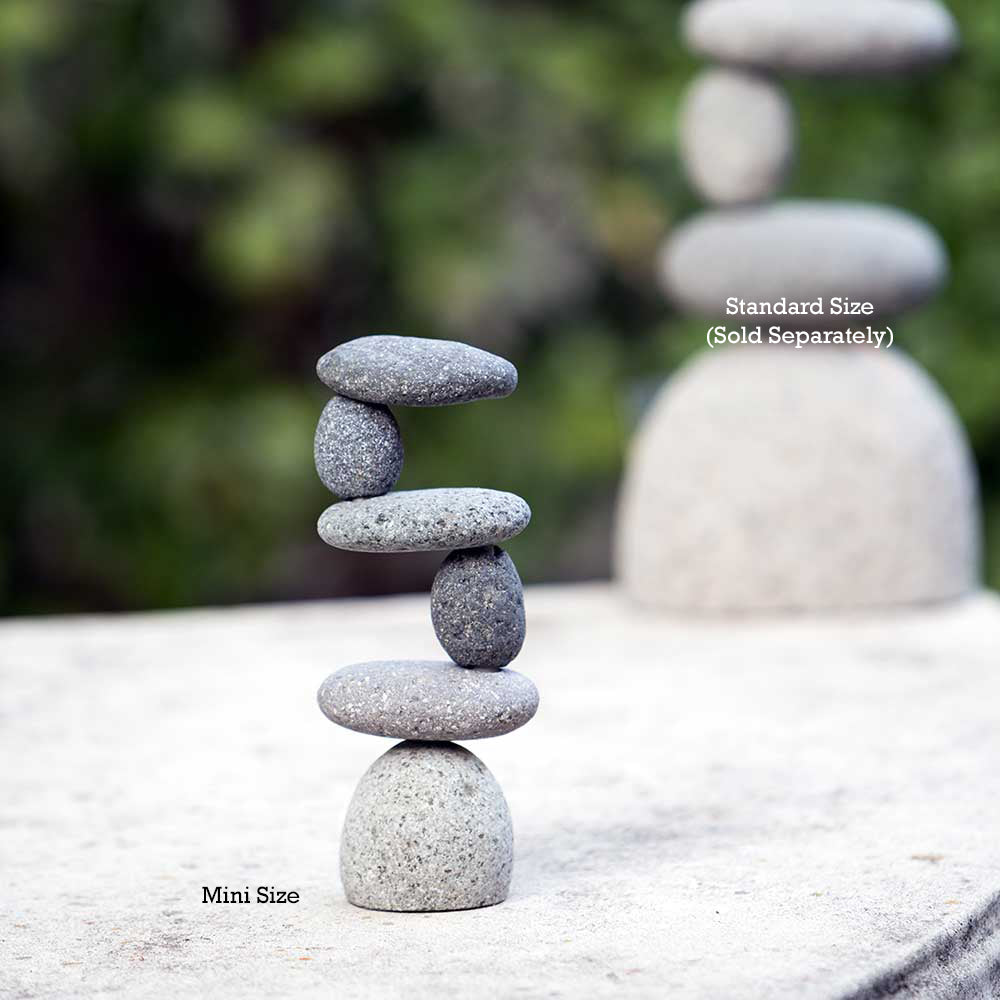 Mini Side 2 Side Rock Cairn Sculpture Garden Decoration Zen Garden Pile Stone