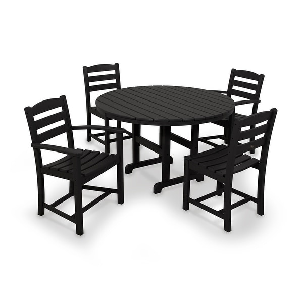 POLYWOOD La Casa Café 5Piece Round Farmhouse Dining Set