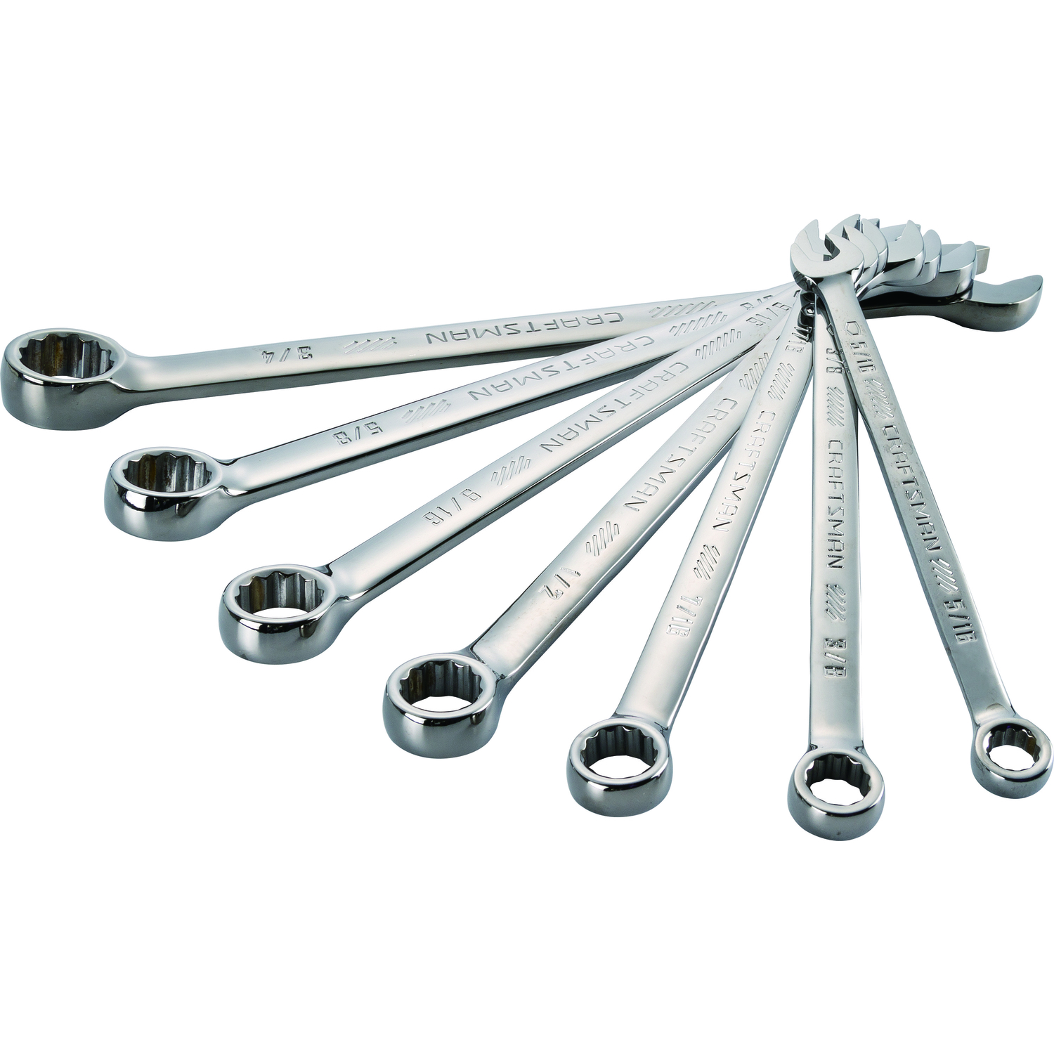 Craftsman SAE Long Panel Combination Wrench Set 7 pc