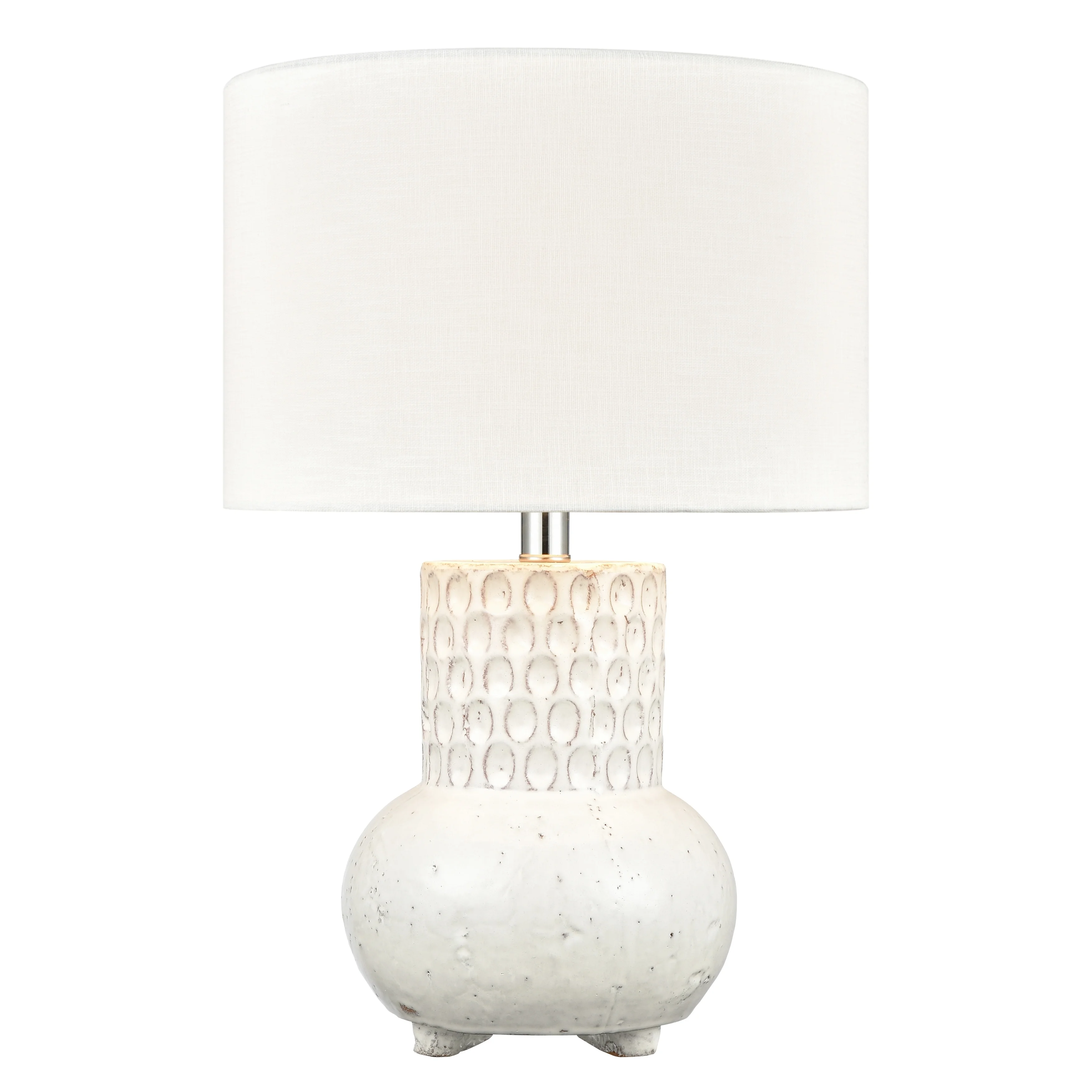 Delia 21'' High 1-Light Table Lamp - White