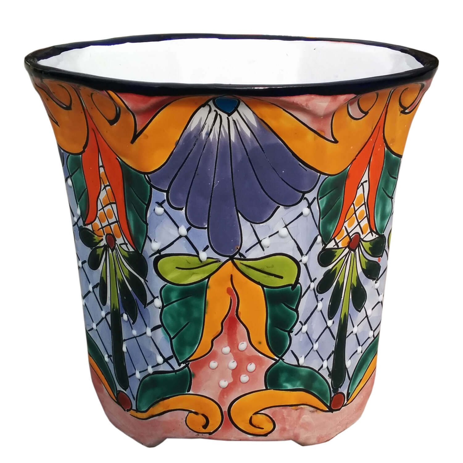 Avera Products Talavera 8.25 in. H X 8.5 in. W Ceramic Planter Set Multicolored