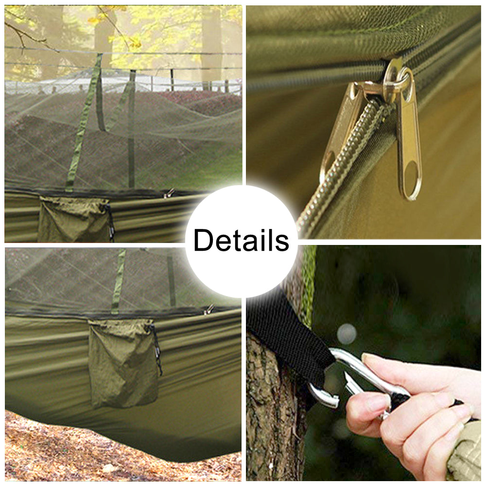 IClover Portable Cot Double Persons Camping Hammock with Mosquito Net for Relaxation,Traveling,Outside Leisure